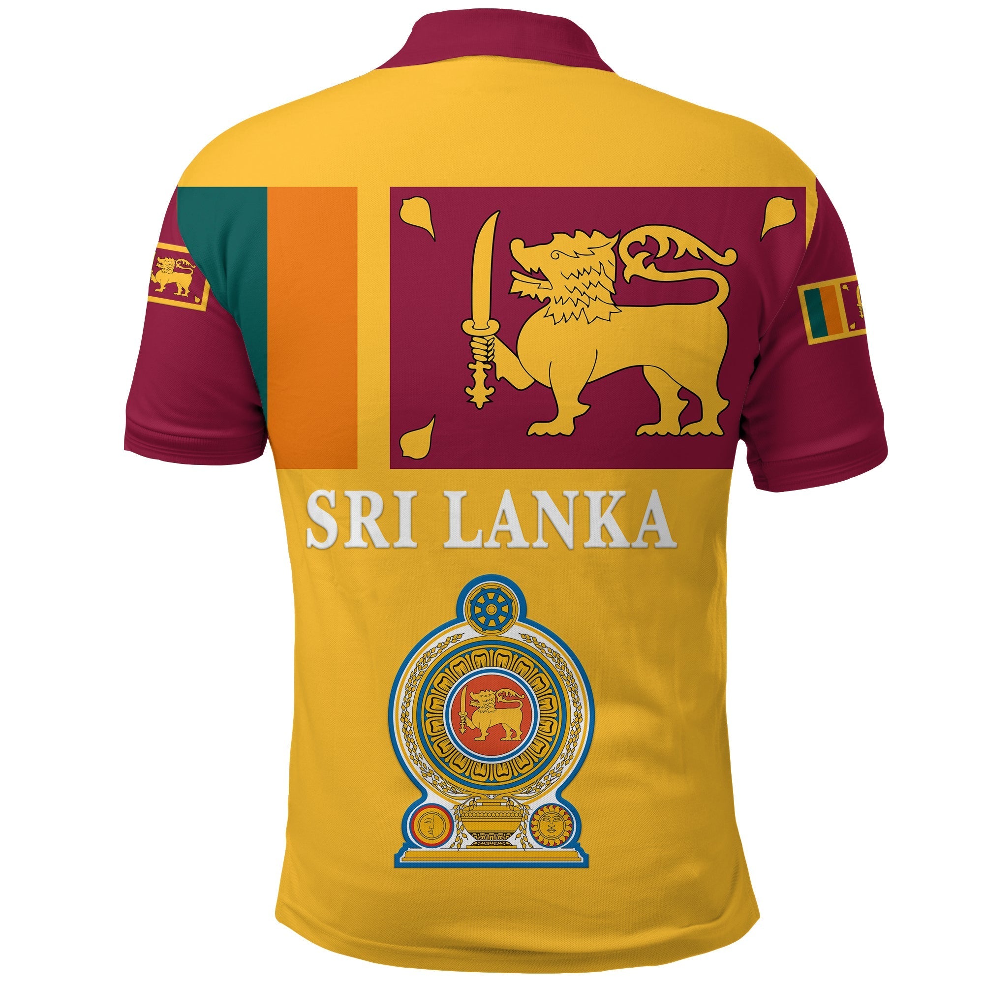 Sri Lanka Polo Shirt Flag Vibes LT8