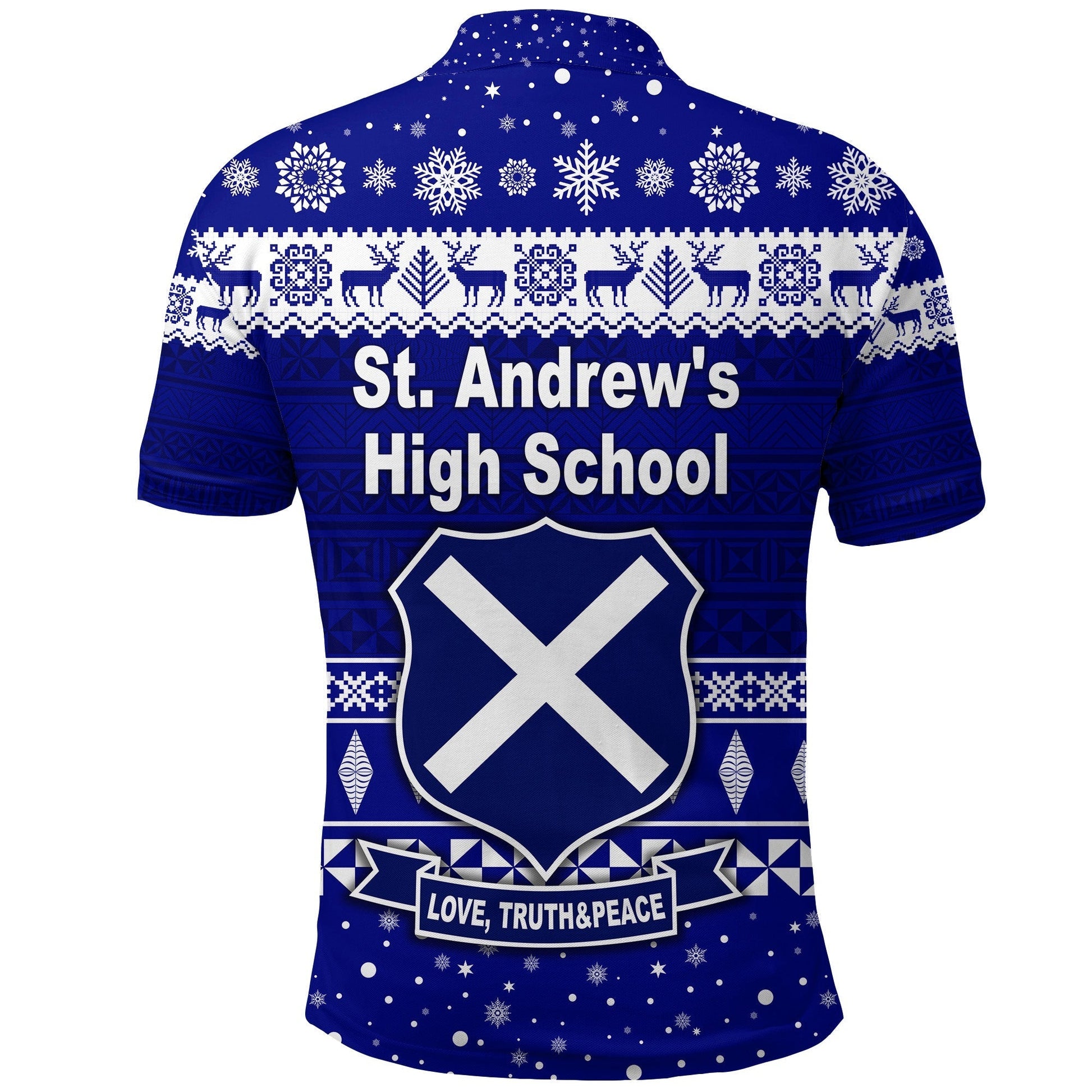 St. andrews High School Polo Shirt Christmas Simple Style LT8