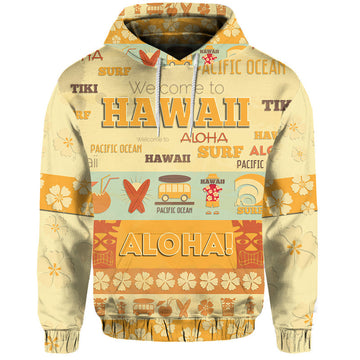 Custom Hawaii Surf Retro Style Hoodie LT9