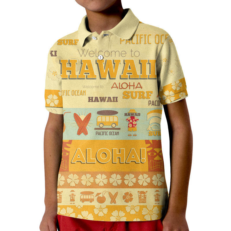 Hawaii Surf Retro Style Polo Shirt LT9