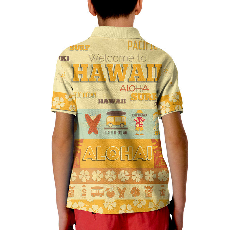 Hawaii Surf Retro Style Polo Shirt LT9