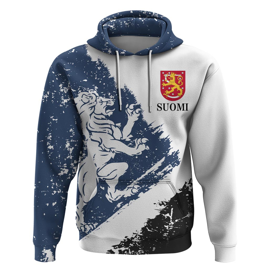 (Suomi) Finland Lion On Top Zipper Hoodie