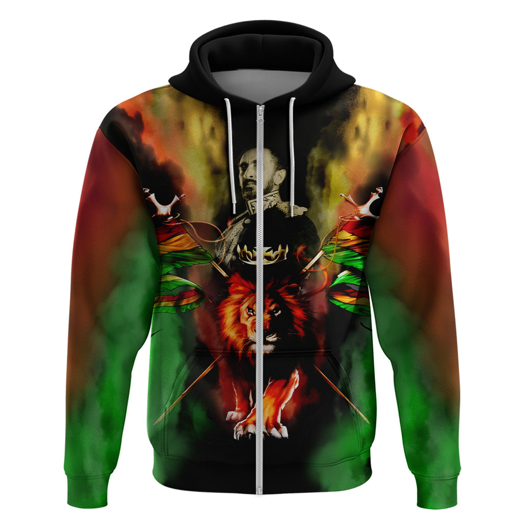 African Hoodie Africa Reggae Rastafarian King Flag Lion Pullover