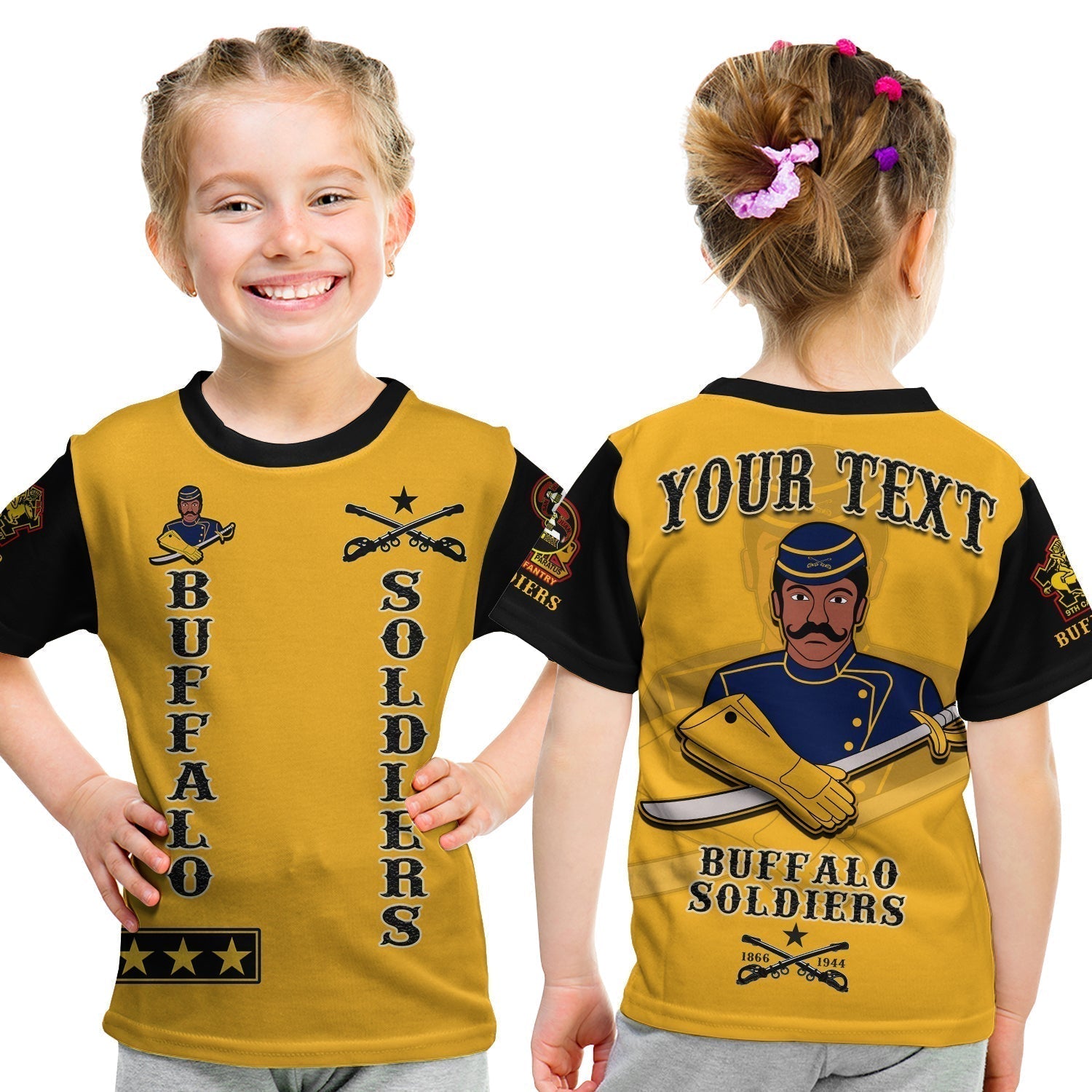 Custom Buffalo Soldiers T Shirt Motorcycle BSMC Club