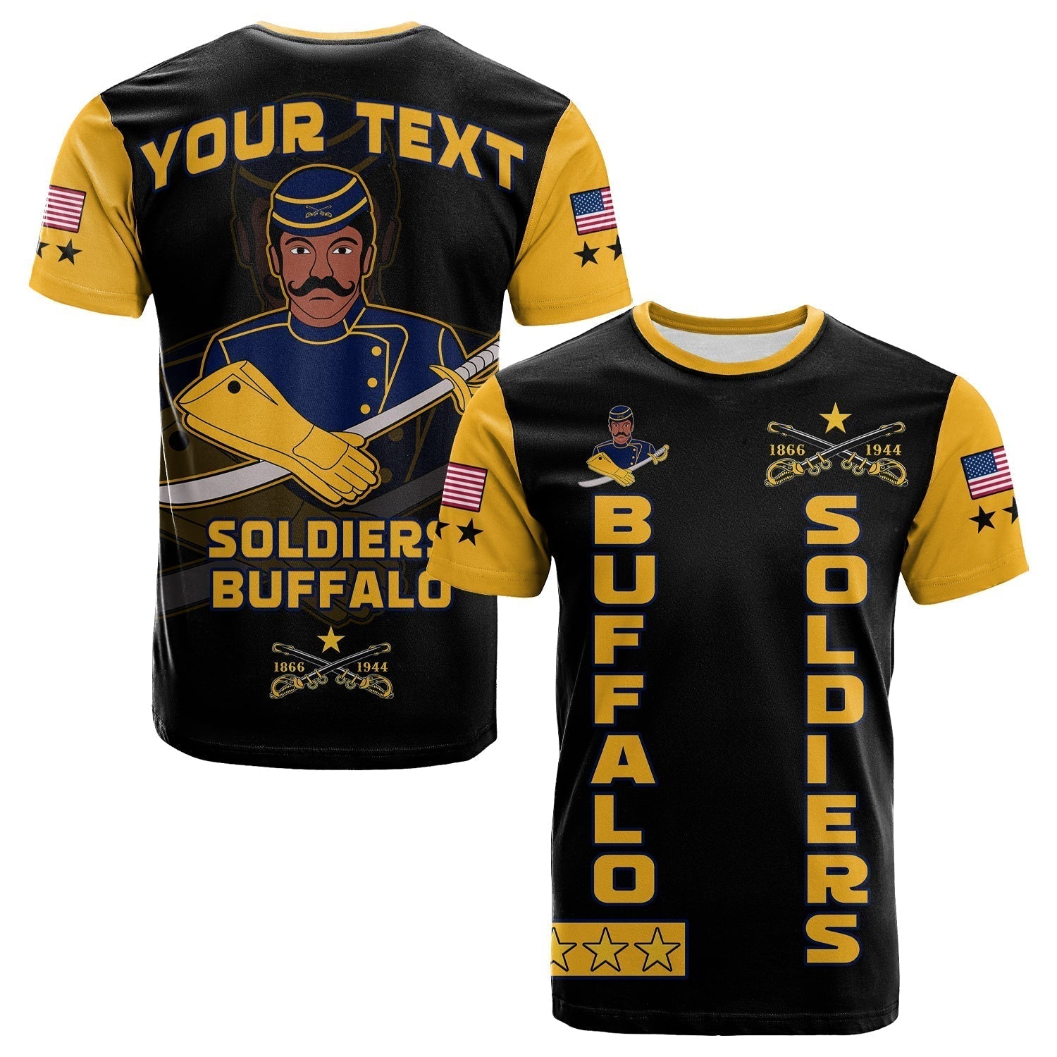 Custom Buffalo Soldiers T Shirt BSMC Club Adore Motorcycle