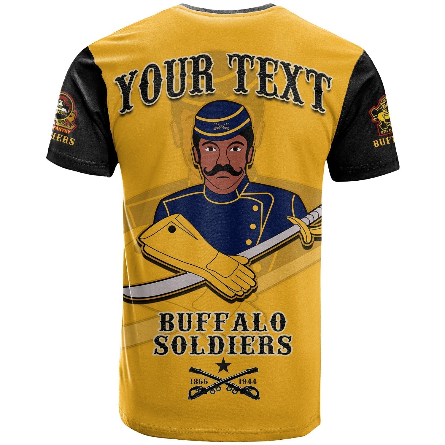 Custom Buffalo Soldiers T Shirt Motorcycle BSMC Club