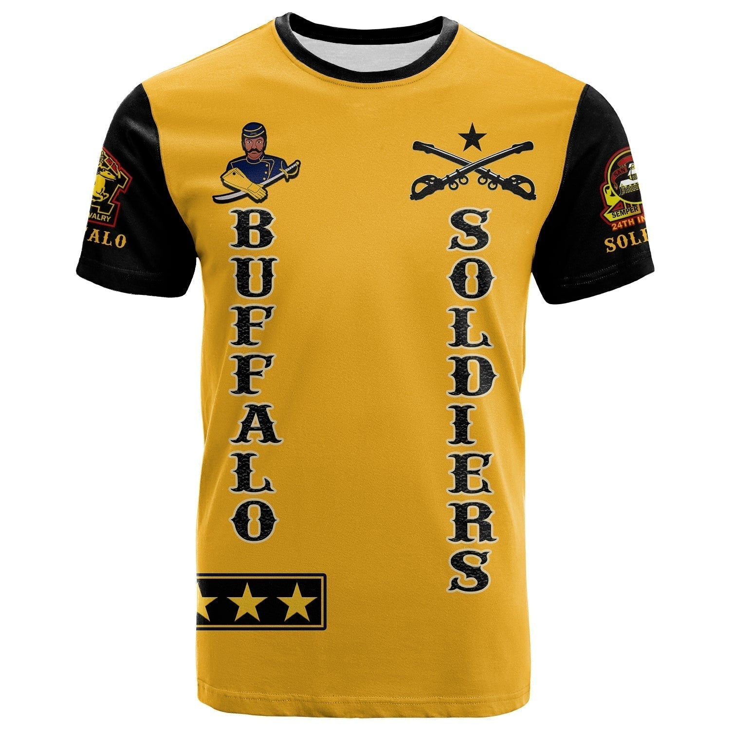 Custom Buffalo Soldiers T Shirt Motorcycle BSMC Club