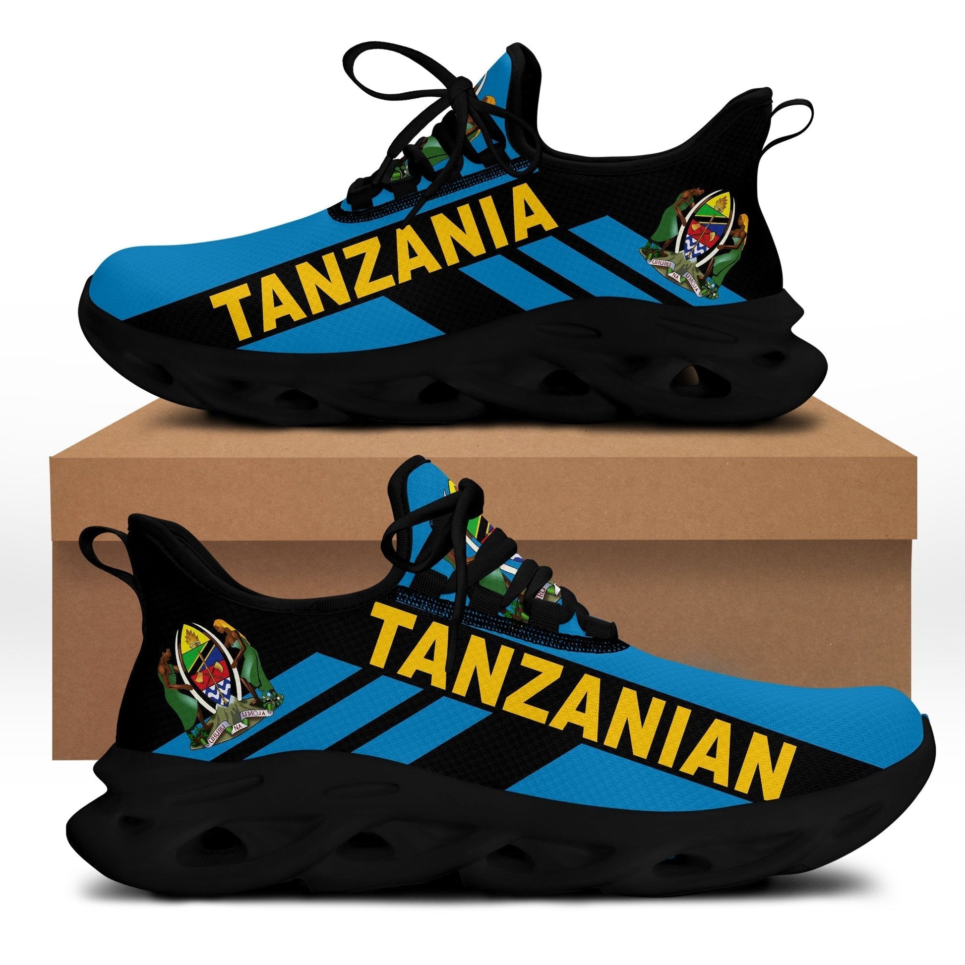 Wonder Print Shop Footwear - Tanzania Stripe Style Clunky Sneakers LT10