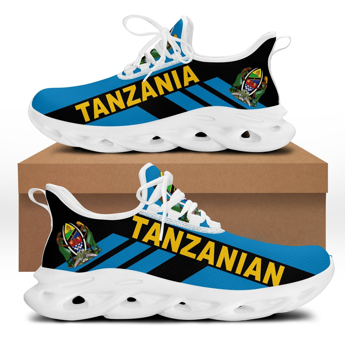 Wonder Print Shop Footwear - Tanzania Stripe Style Clunky Sneakers LT10