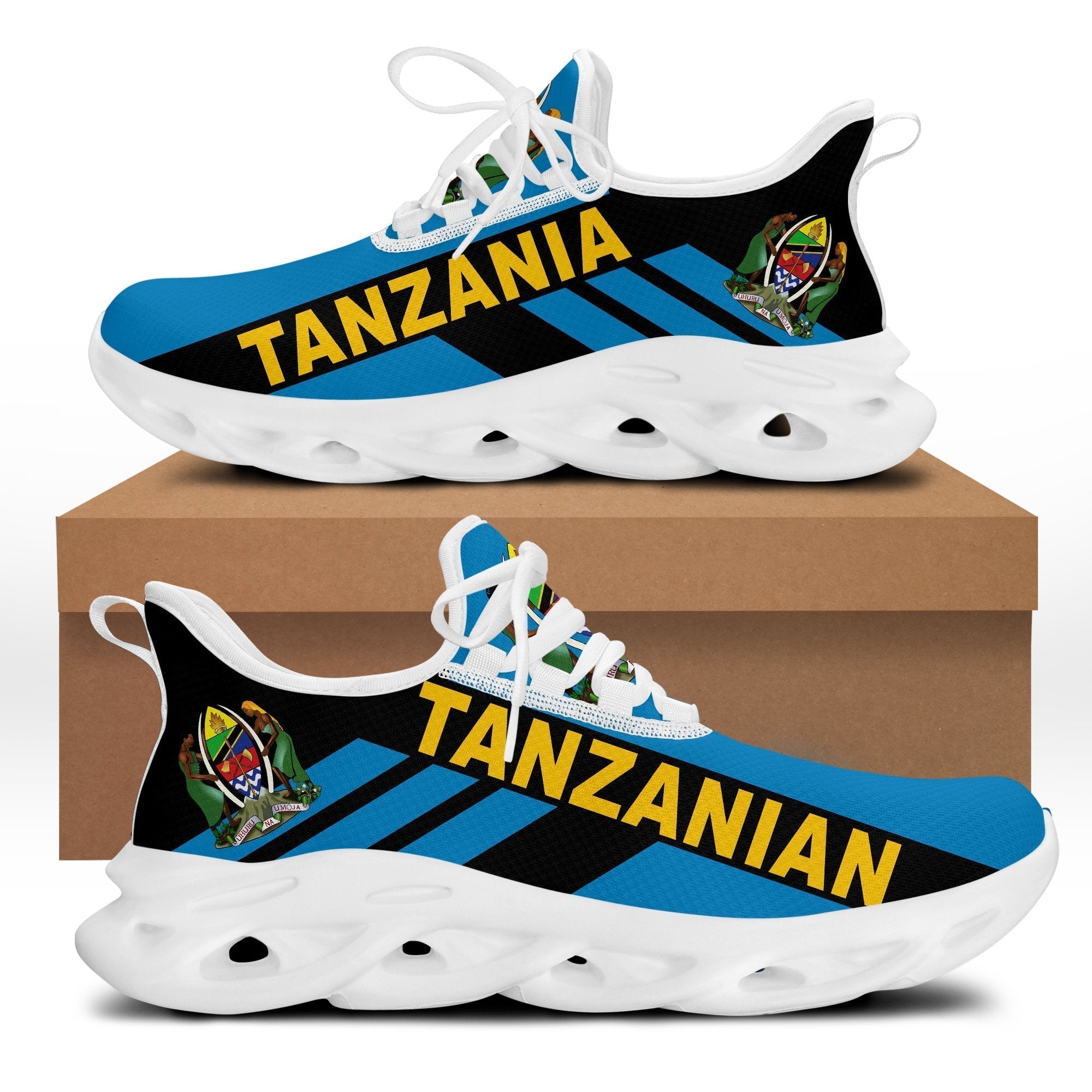 Wonder Print Shop Footwear - Tanzania Stripe Style Clunky Sneakers LT10