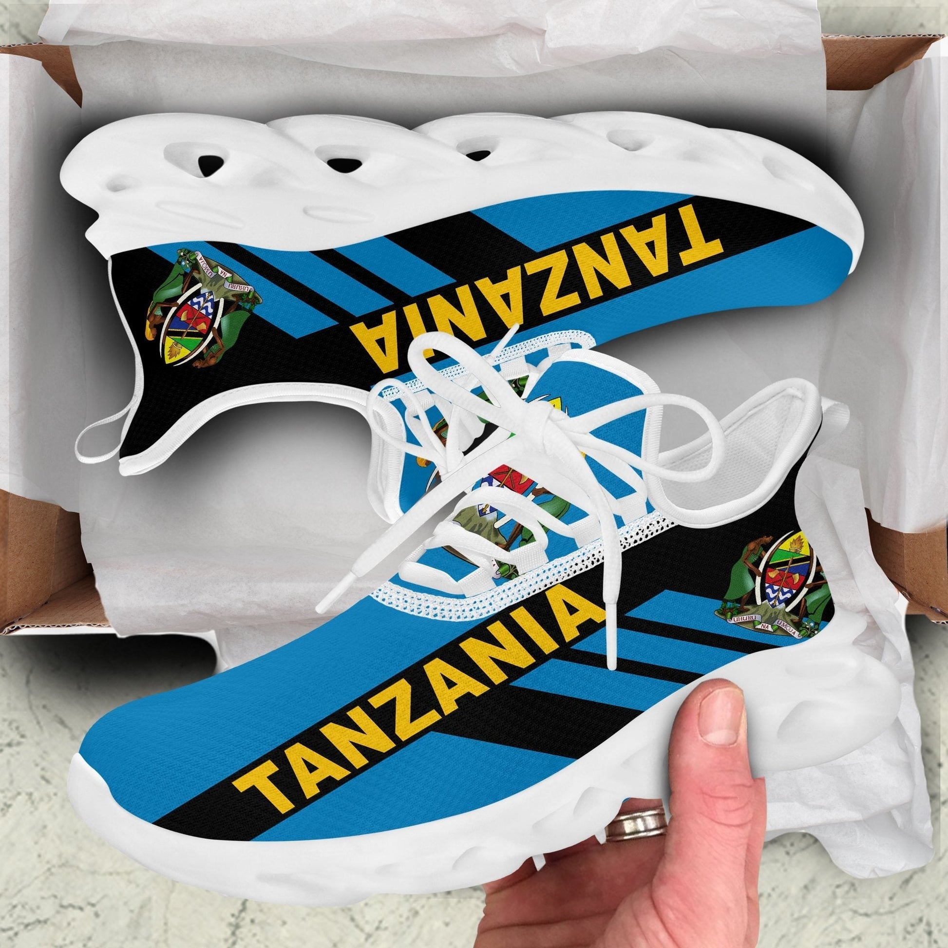Wonder Print Shop Footwear - Tanzania Stripe Style Clunky Sneakers LT10