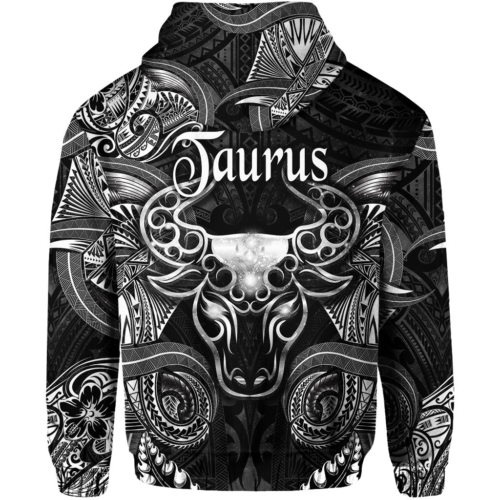 Taurus Zodiac Polynesian Zip Hoodie Unique Style Black LT8
