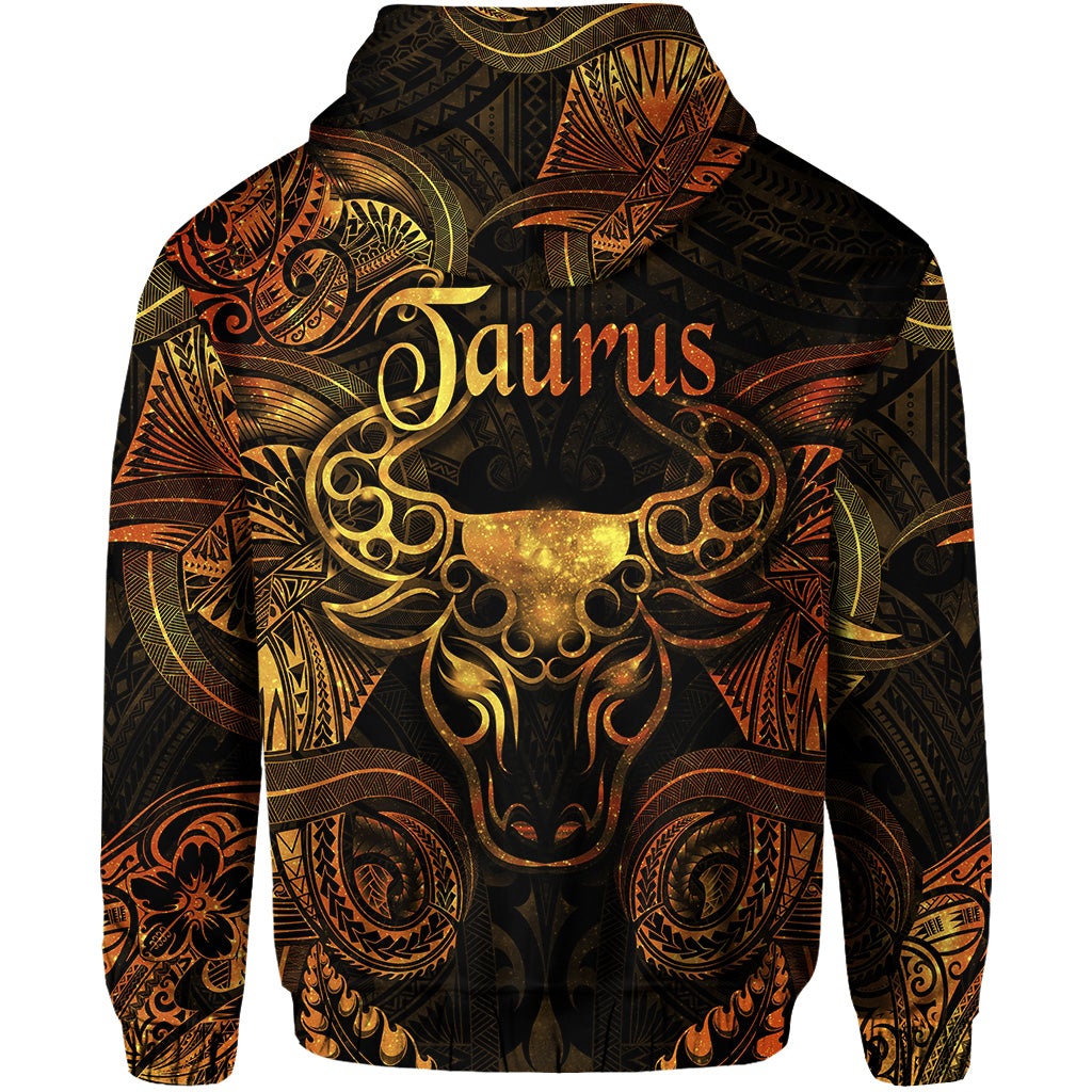 Taurus Zodiac Polynesian Hoodie Unique Style Gold LT8