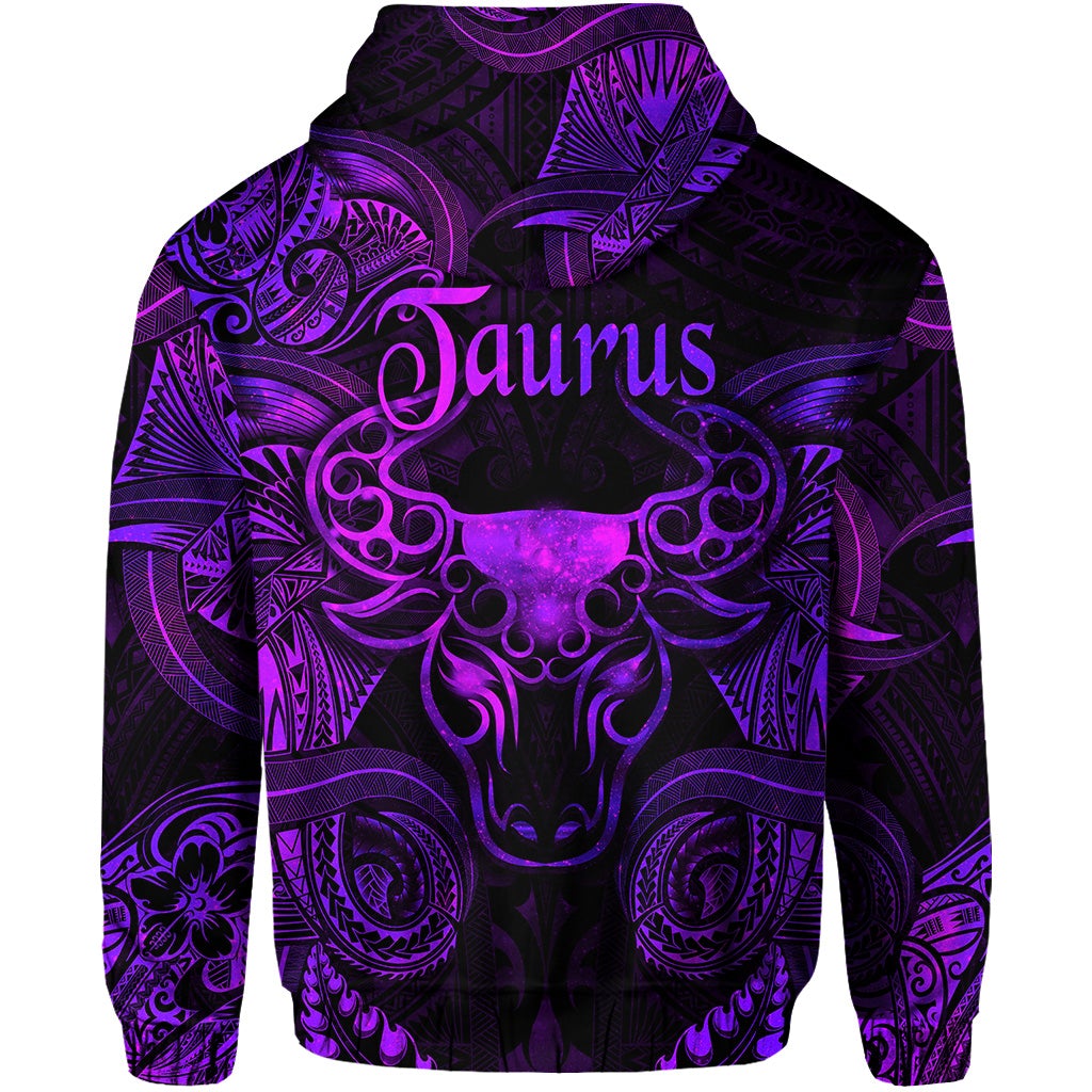 Taurus Zodiac Polynesian Hoodie Unique Style Purple LT8