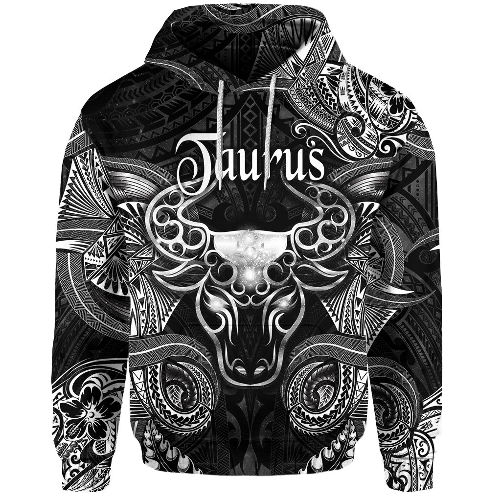 Taurus Zodiac Polynesian Hoodie Unique Style Black LT8