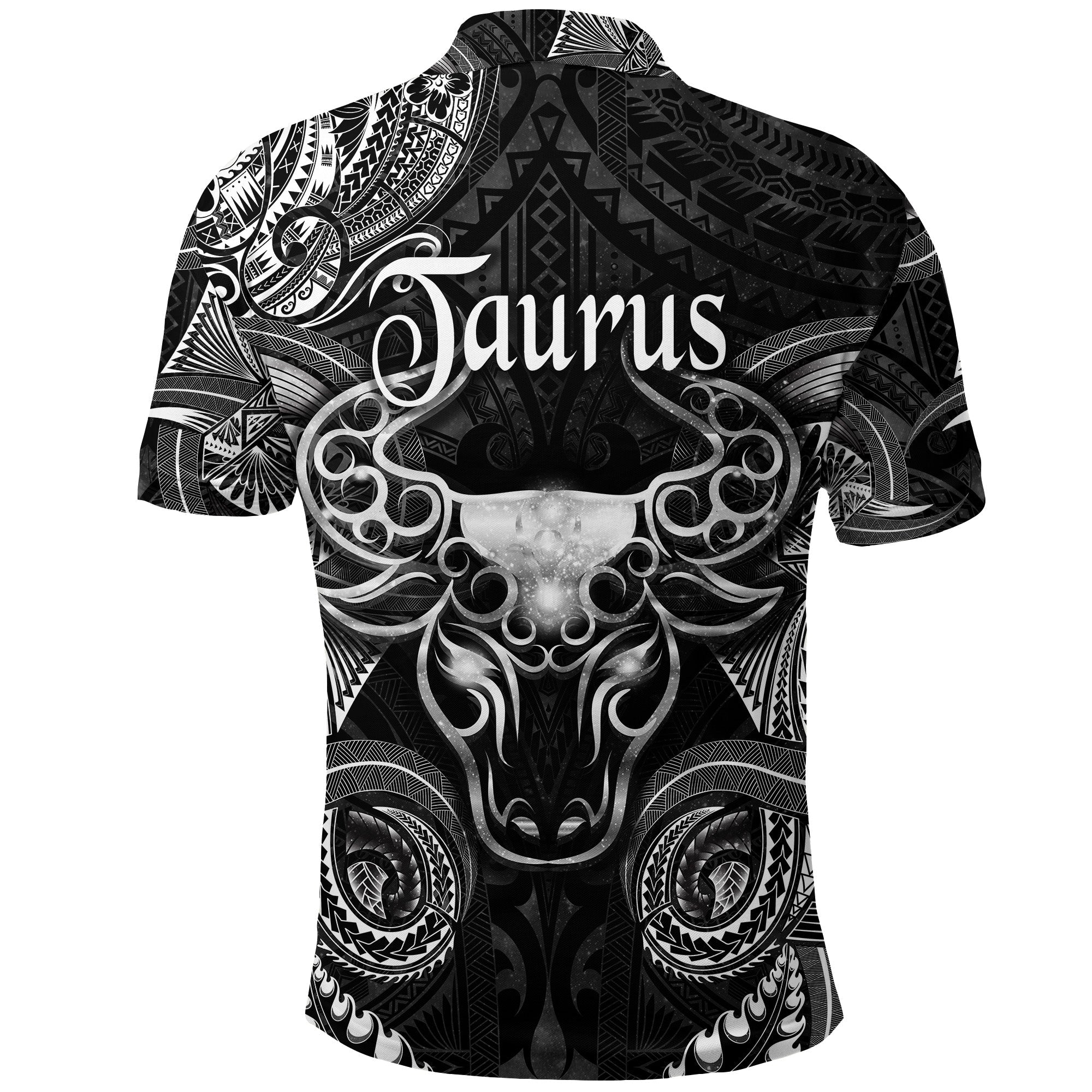 Taurus Zodiac Polynesian Polo Shirt Unique Style Black LT8