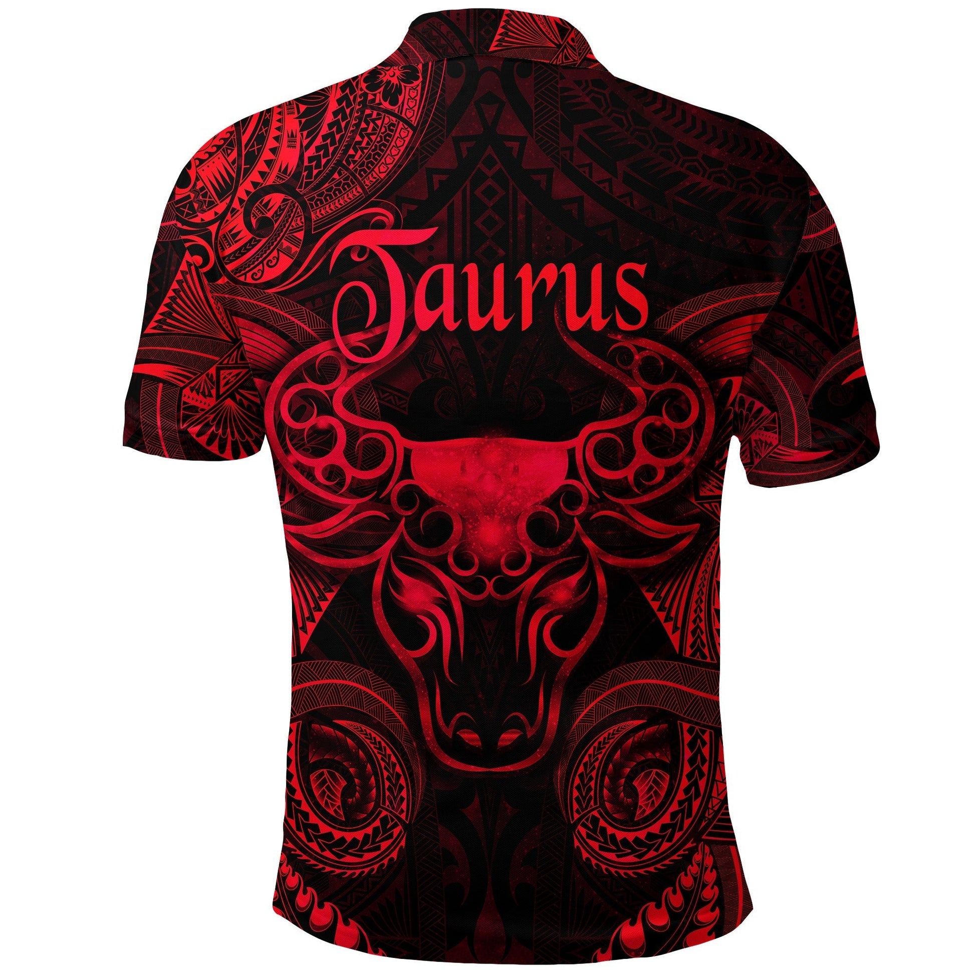 Taurus Zodiac Polynesian Polo Shirt Unique Style Red LT8