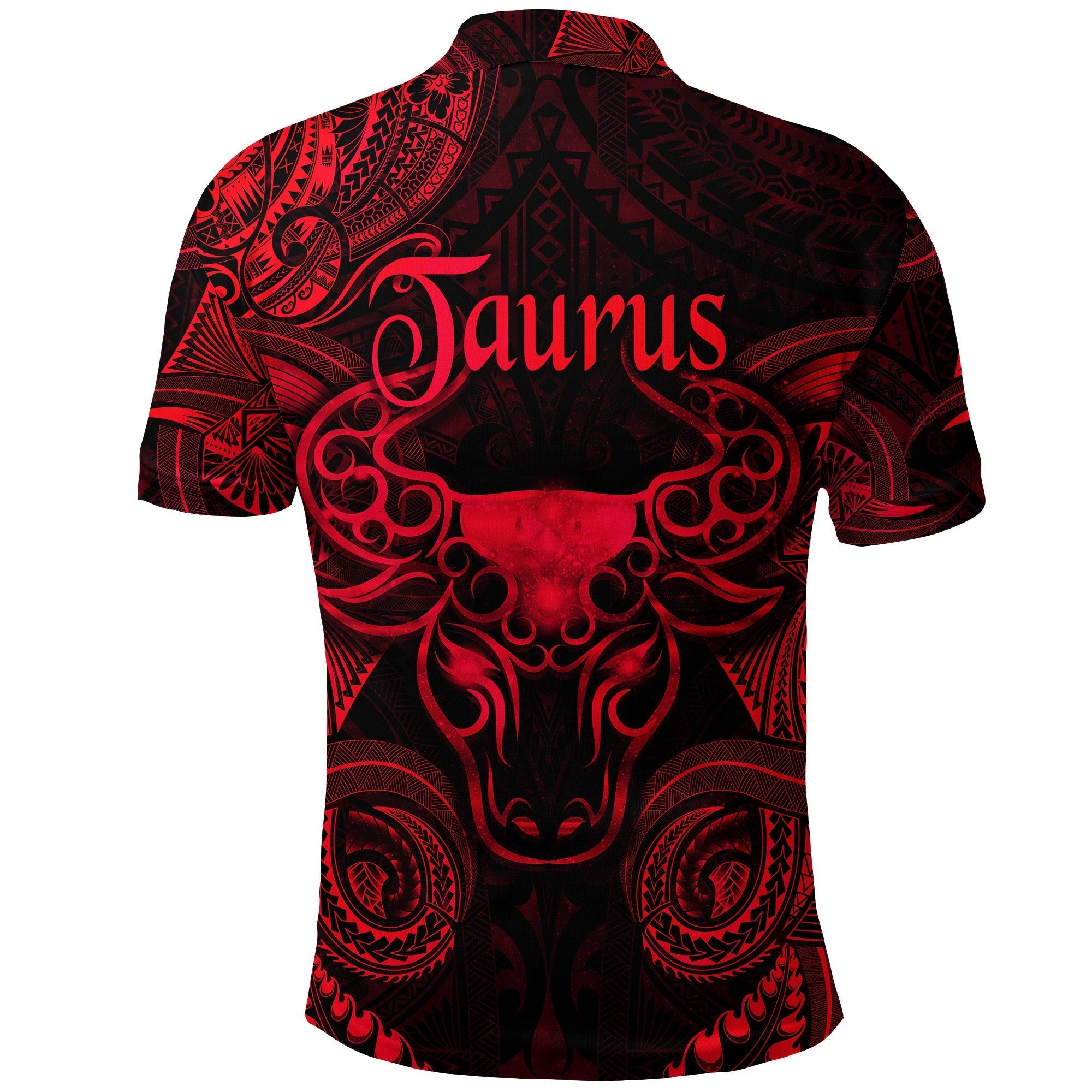 Taurus Zodiac Polynesian Polo Shirt Unique Style Red LT8