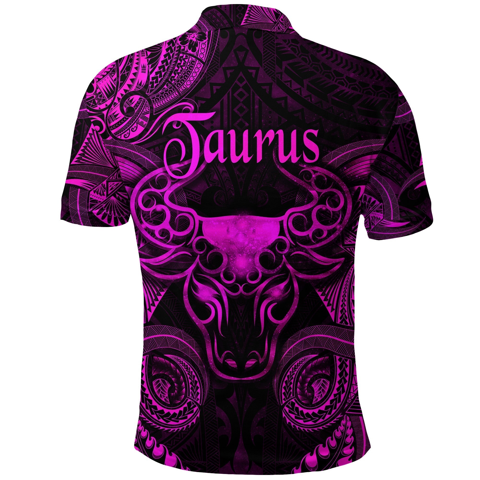 Taurus Zodiac Polynesian Polo Shirt Unique Style Pink LT8