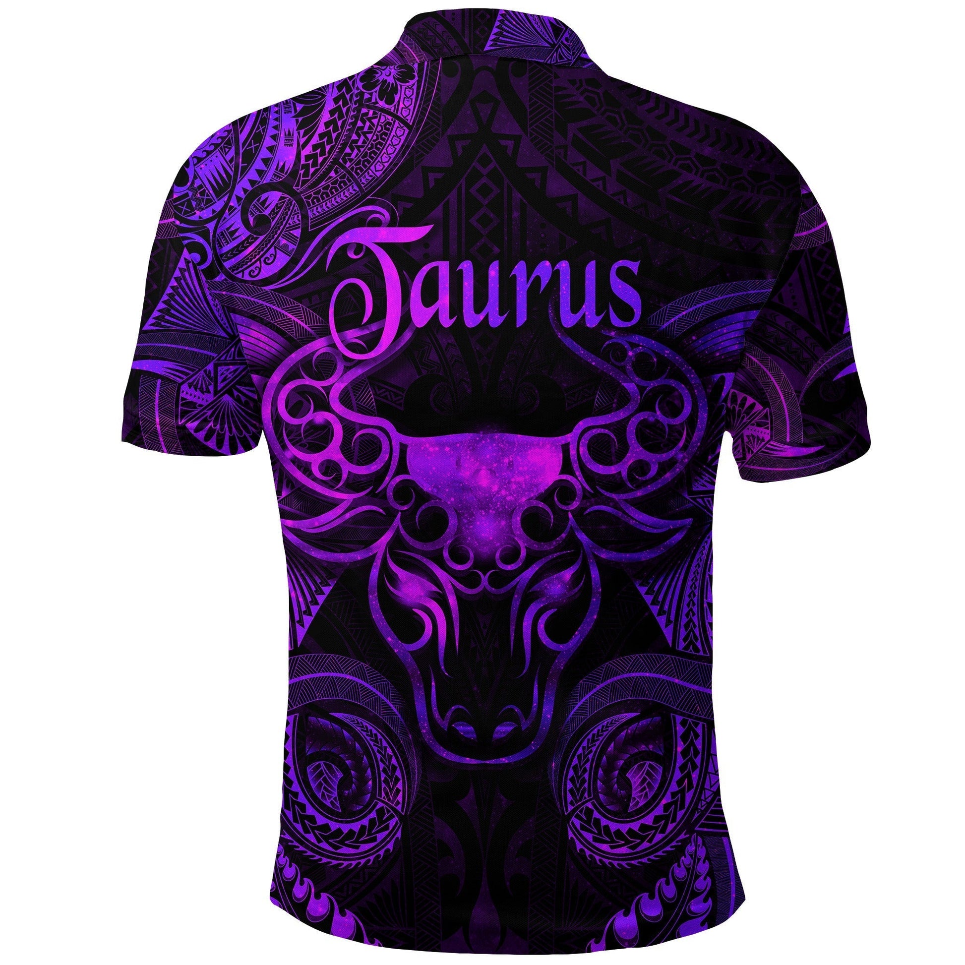 Taurus Zodiac Polynesian Polo Shirt Unique Style Purple LT8