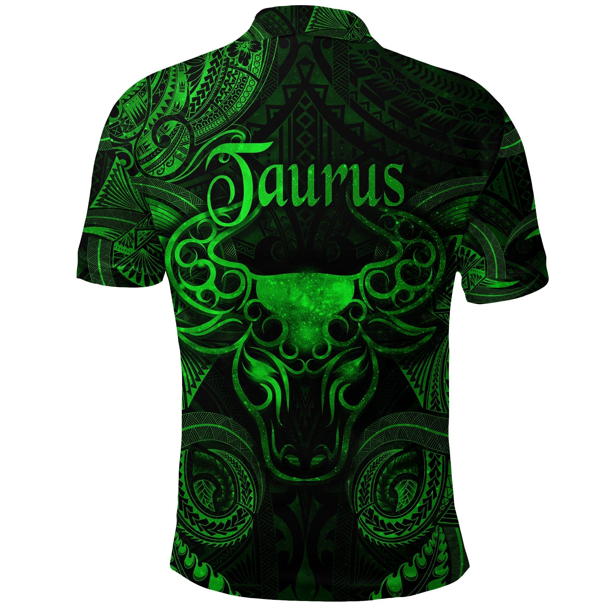 Taurus Zodiac Polynesian Polo Shirt Unique Style Green LT8