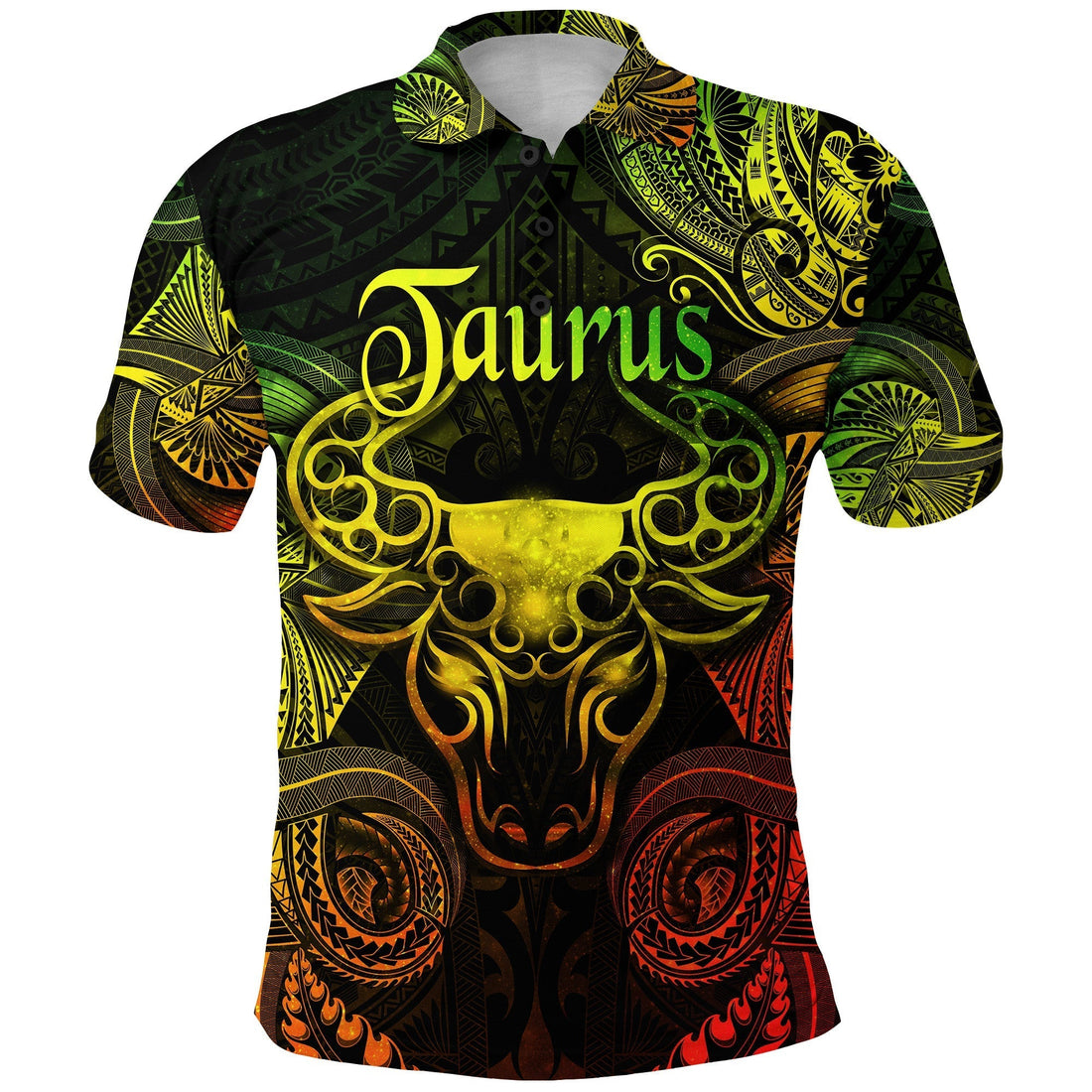 Taurus Zodiac Polynesian Polo Shirt Unique Style Reggae LT8