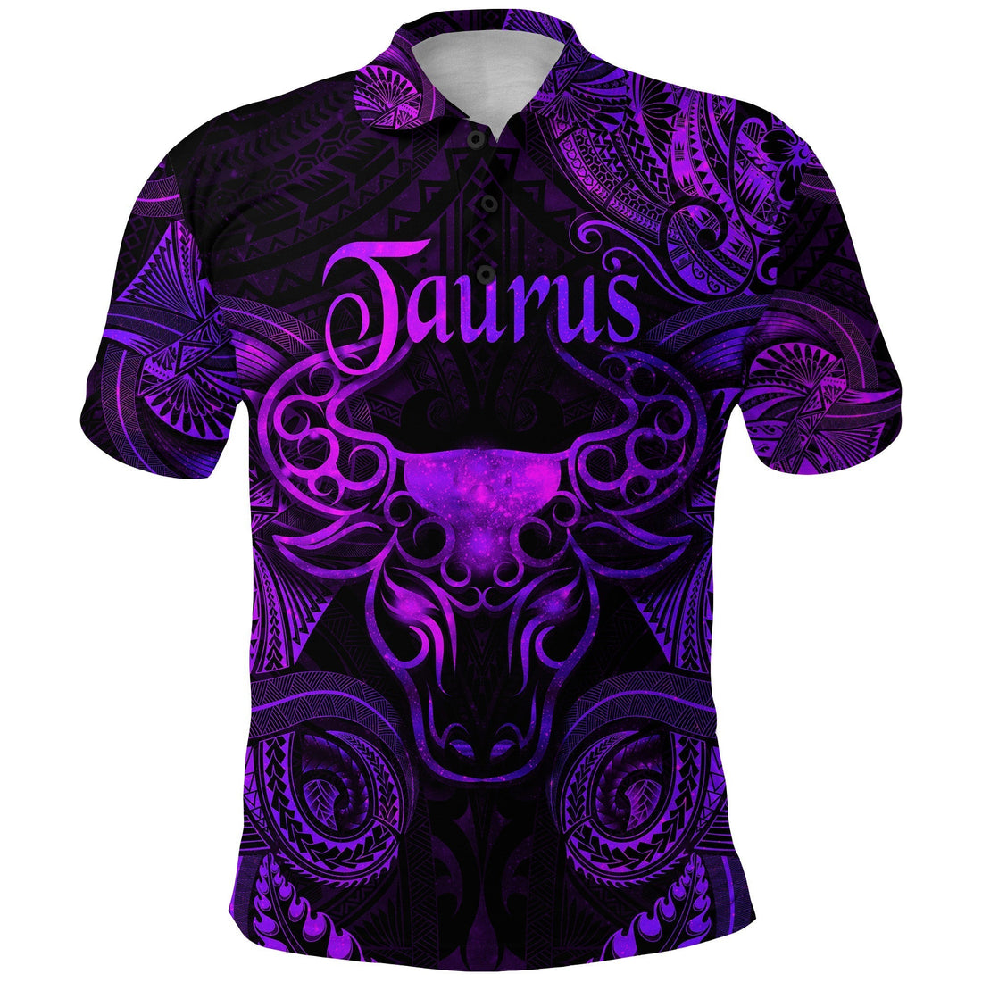 Taurus Zodiac Polynesian Polo Shirt Unique Style Purple LT8