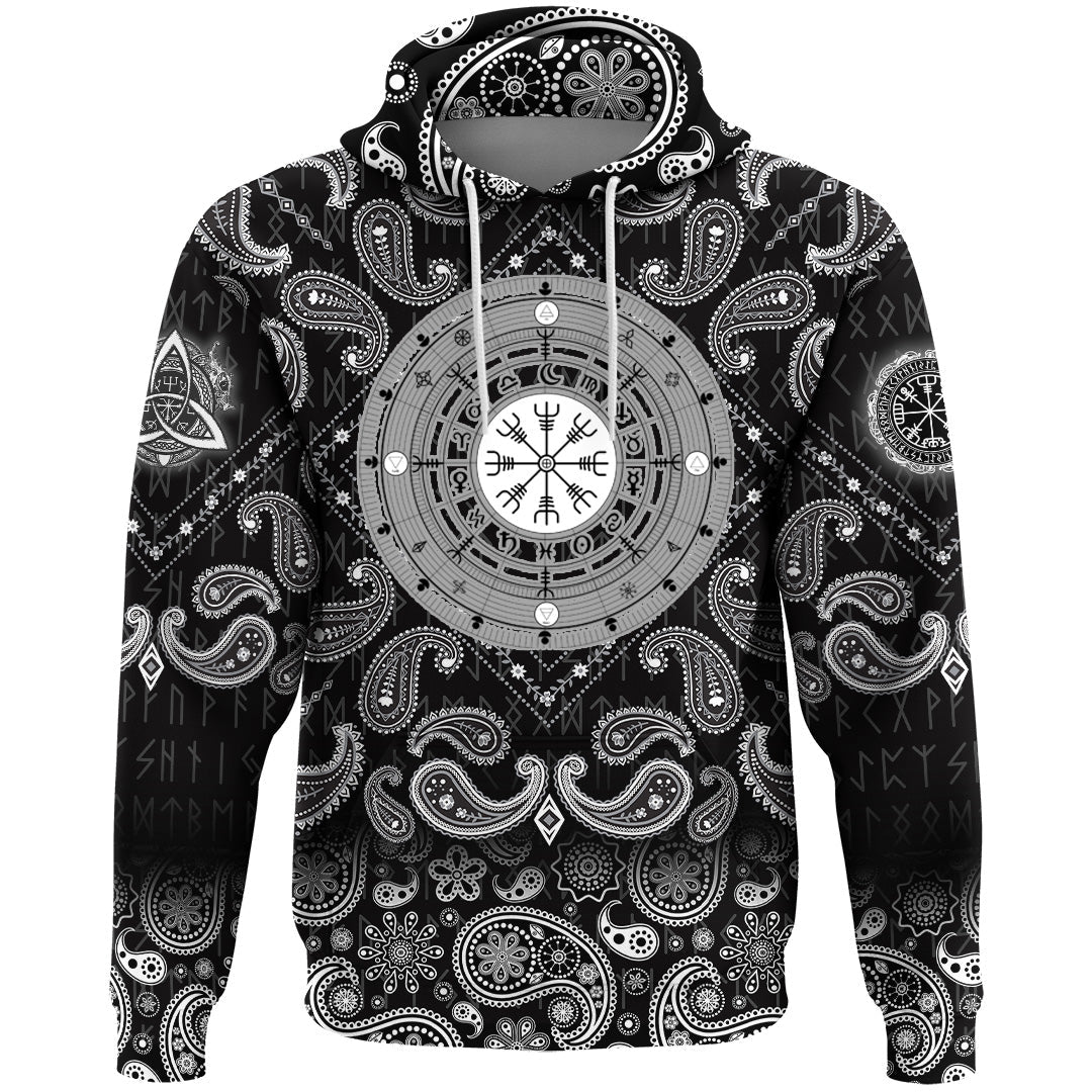 Viking Hoodie The Compass with Bandana Paisley Style RLT12