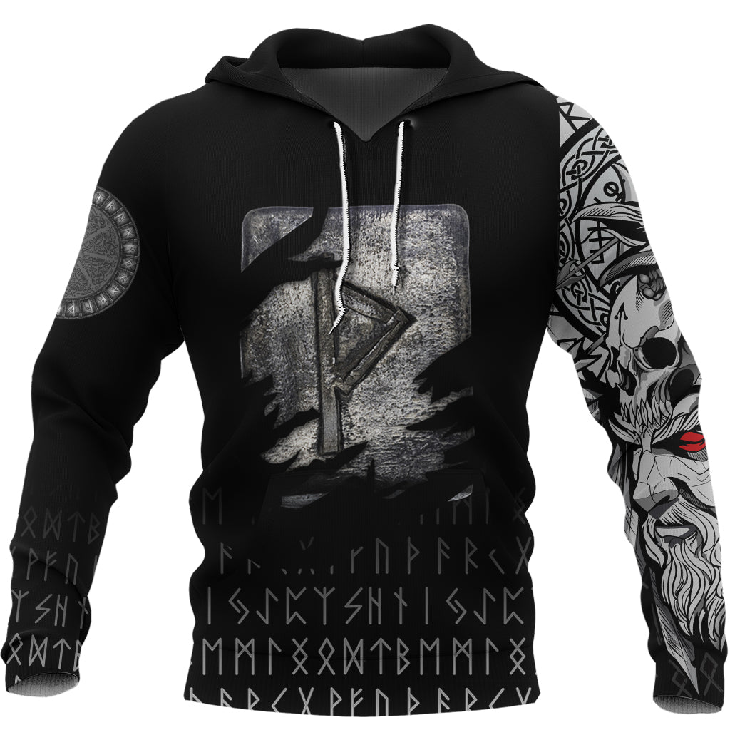 Viking Hoodie Thurisaz Norse Runes RLT12