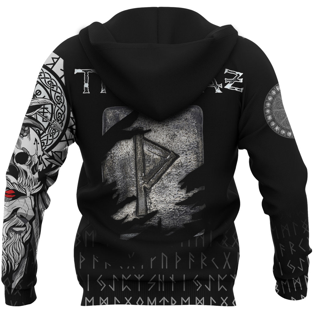 Viking Hoodie Thurisaz Norse Runes RLT12