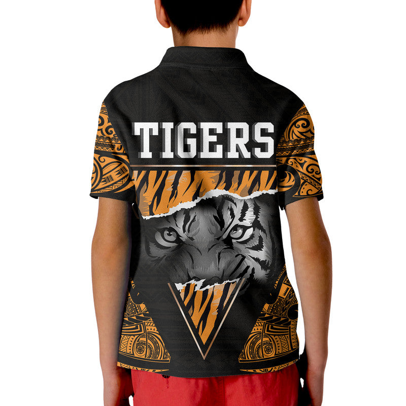Papua New Guinea Lae Snax Tigers Polo Shirt Polynesian Tiger Face LT9