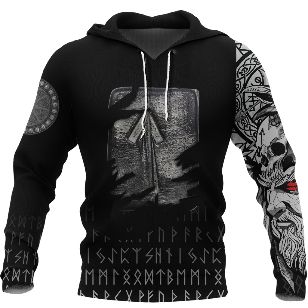 Viking Hoodie Tiwaz Norse Runes RLT12