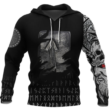Viking Hoodie Tiwaz Norse Runes RLT12
