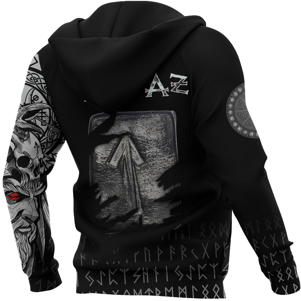 Viking Hoodie Tiwaz Norse Runes RLT12