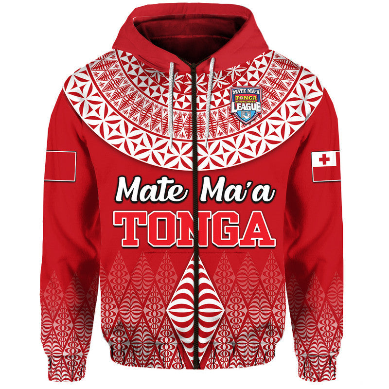 Mate Maa Tonga Rugby Hoodie Tongan Kupesi Ngatu Style LT9