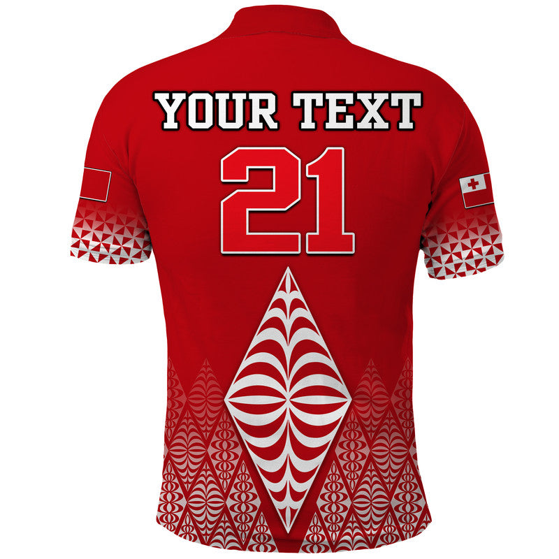 Custom Mate Maa Tonga Rugby Polo Shirt Tongan Kupesi Ngatu Style LT9