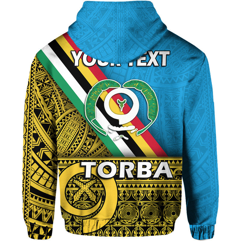 Custom Personalised Vanuatu Torba Province Day Hoodie Torba Flag Color Style LT9