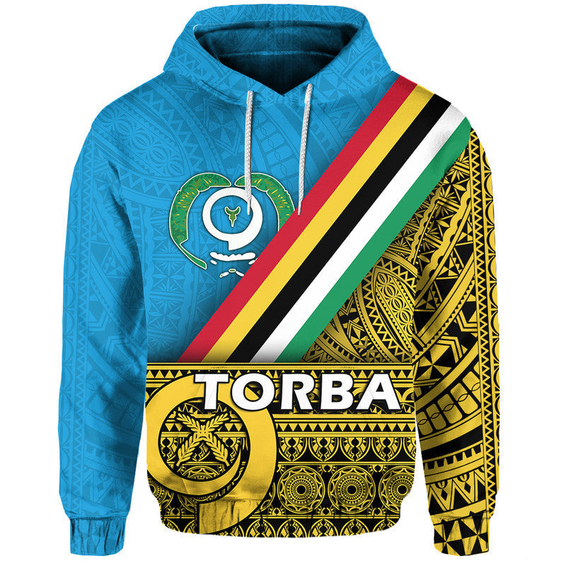 Custom Personalised Vanuatu Torba Province Day Hoodie Torba Flag Color Style LT9