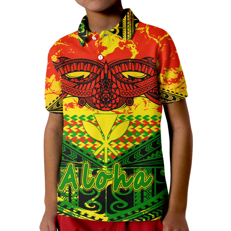 Hawaiian Tribal Kanaka Maoli Polo Shirt Reggae Polynesian Version LT9
