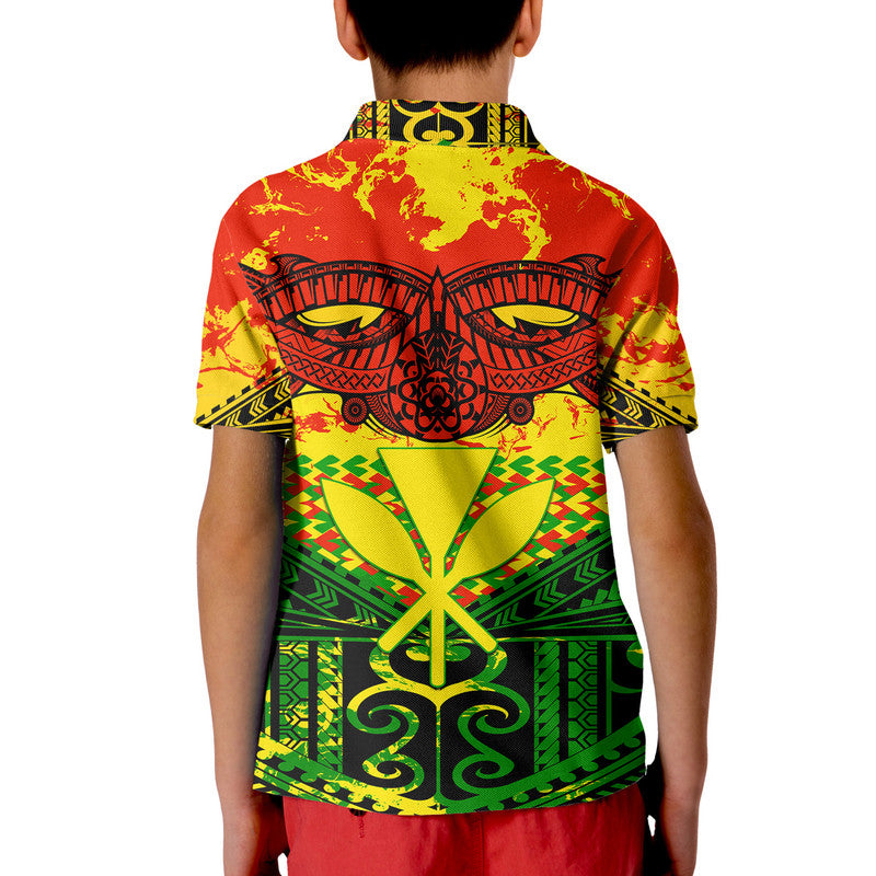Hawaiian Tribal Kanaka Maoli Polo Shirt Reggae Polynesian Version LT9