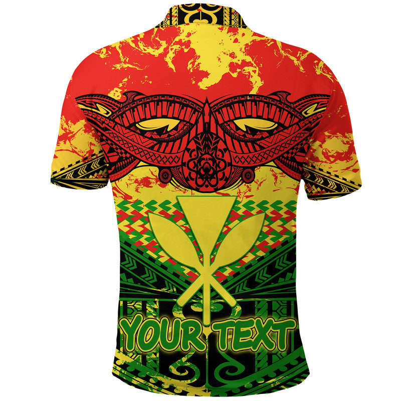 Custom Hawaiian Tribal Kanaka Maoli Polo Shirt Reggae Polynesian Version LT9