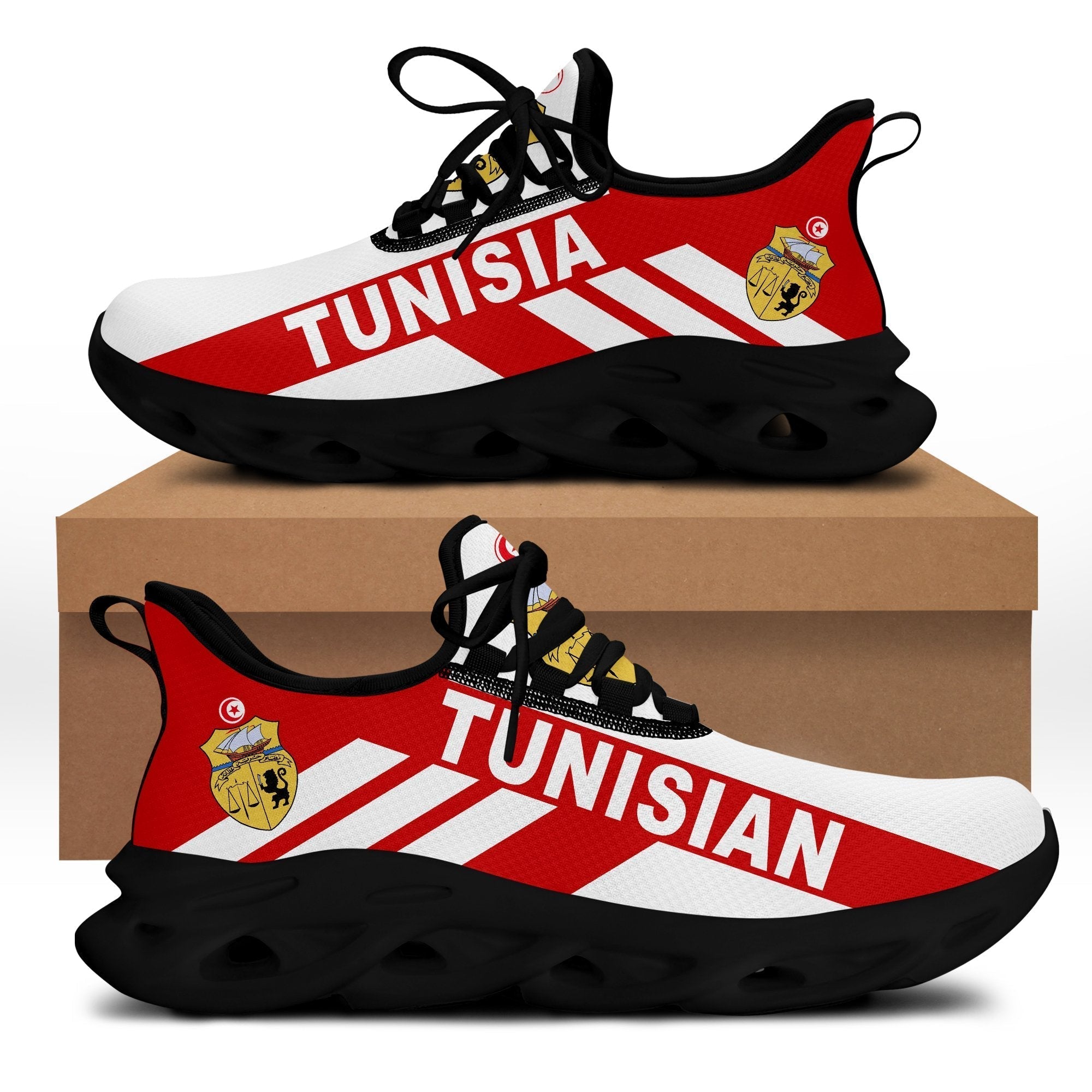 Wonder Print Shop Footwear - Tunisia Stripe Style Clunky Sneakers LT10