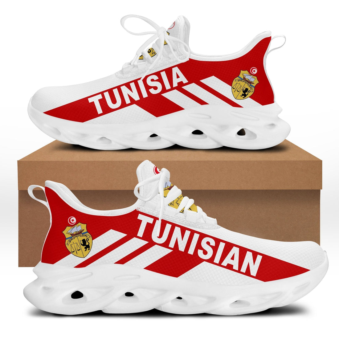 Wonder Print Shop Footwear - Tunisia Stripe Style Clunky Sneakers LT10