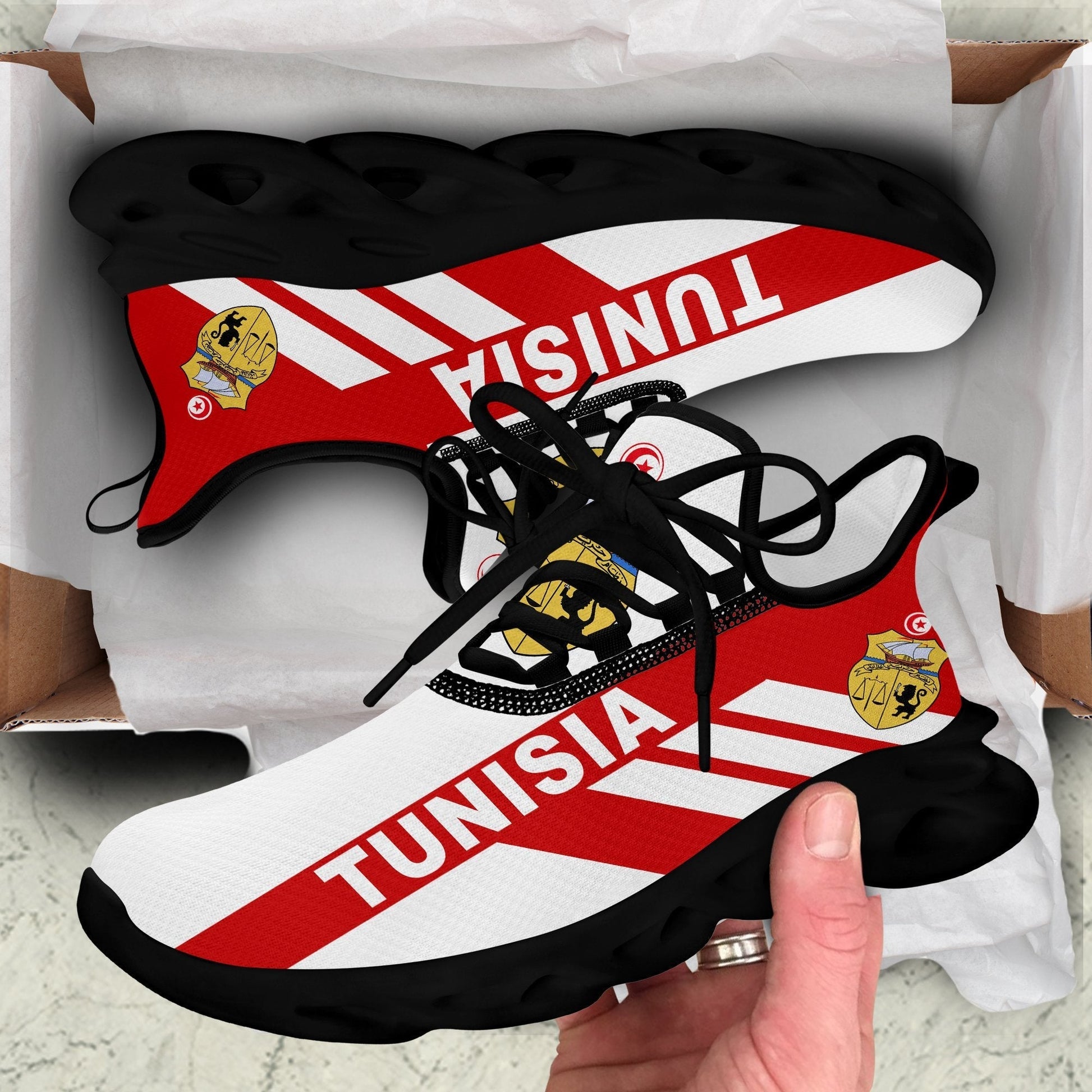 Wonder Print Shop Footwear - Tunisia Stripe Style Clunky Sneakers LT10