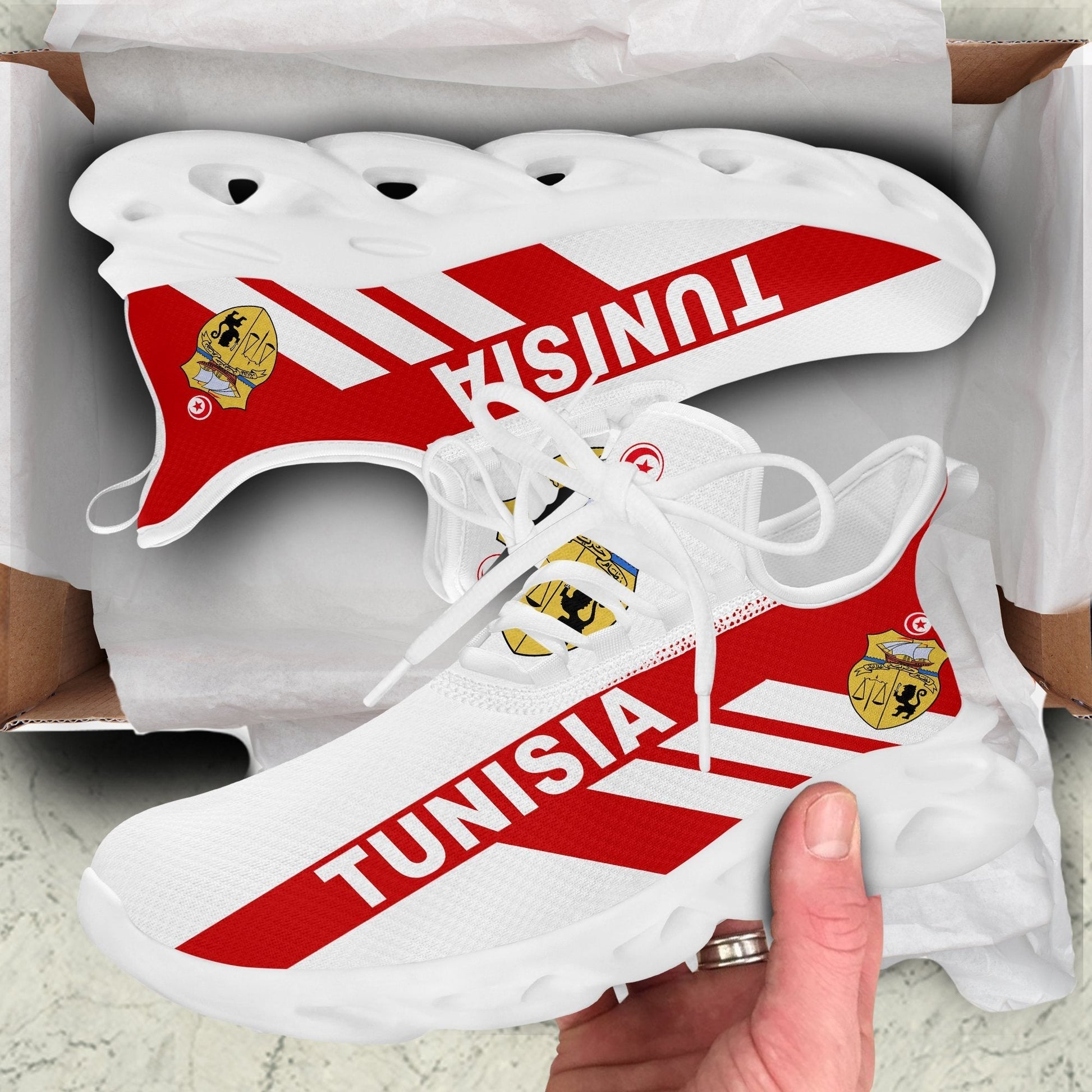 Wonder Print Shop Footwear - Tunisia Stripe Style Clunky Sneakers LT10