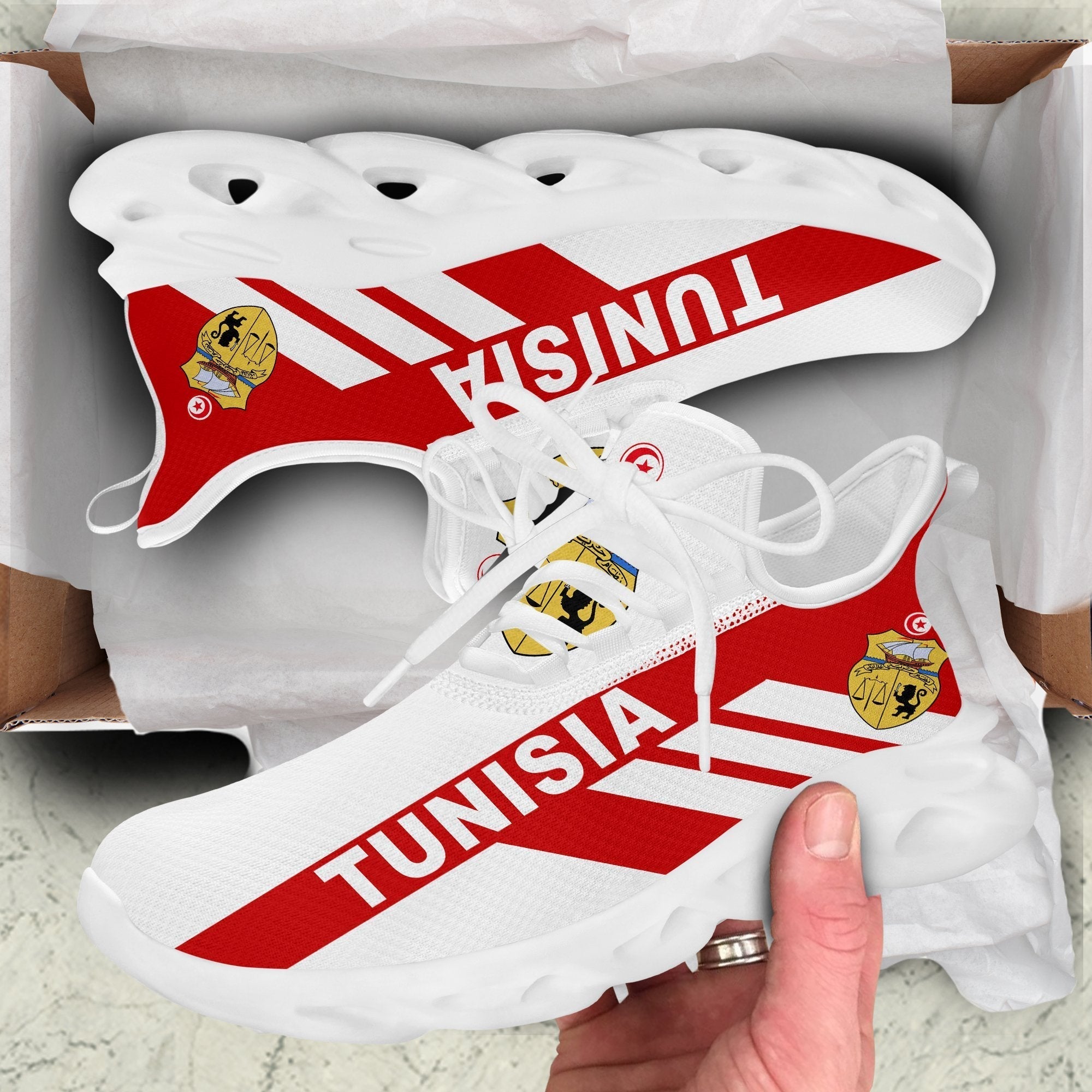 Wonder Print Shop Footwear - Tunisia Stripe Style Clunky Sneakers LT10