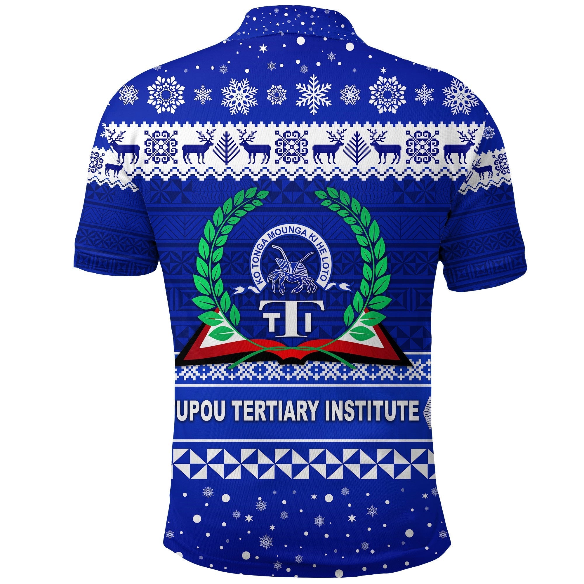 Tupou Tertiary Institute Christmas Tonga Polo Shirt Simple Style LT8