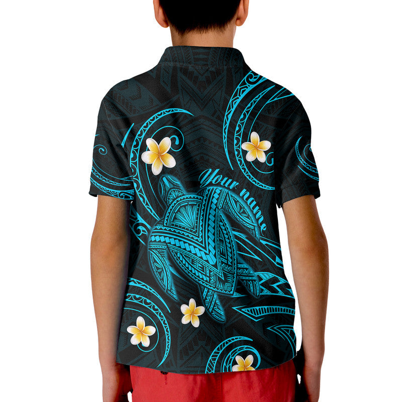 Custom Hawaii Polo Shirt Hawaiian Turtle Plumeria Mixed Polynesian Turquoise Style LT9