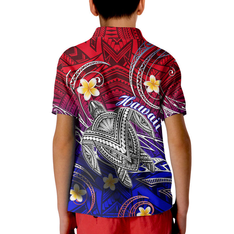 Hawaii Polo Shirt Hawaiian Turtle Plumeria Mixed Polynesian Style LT9