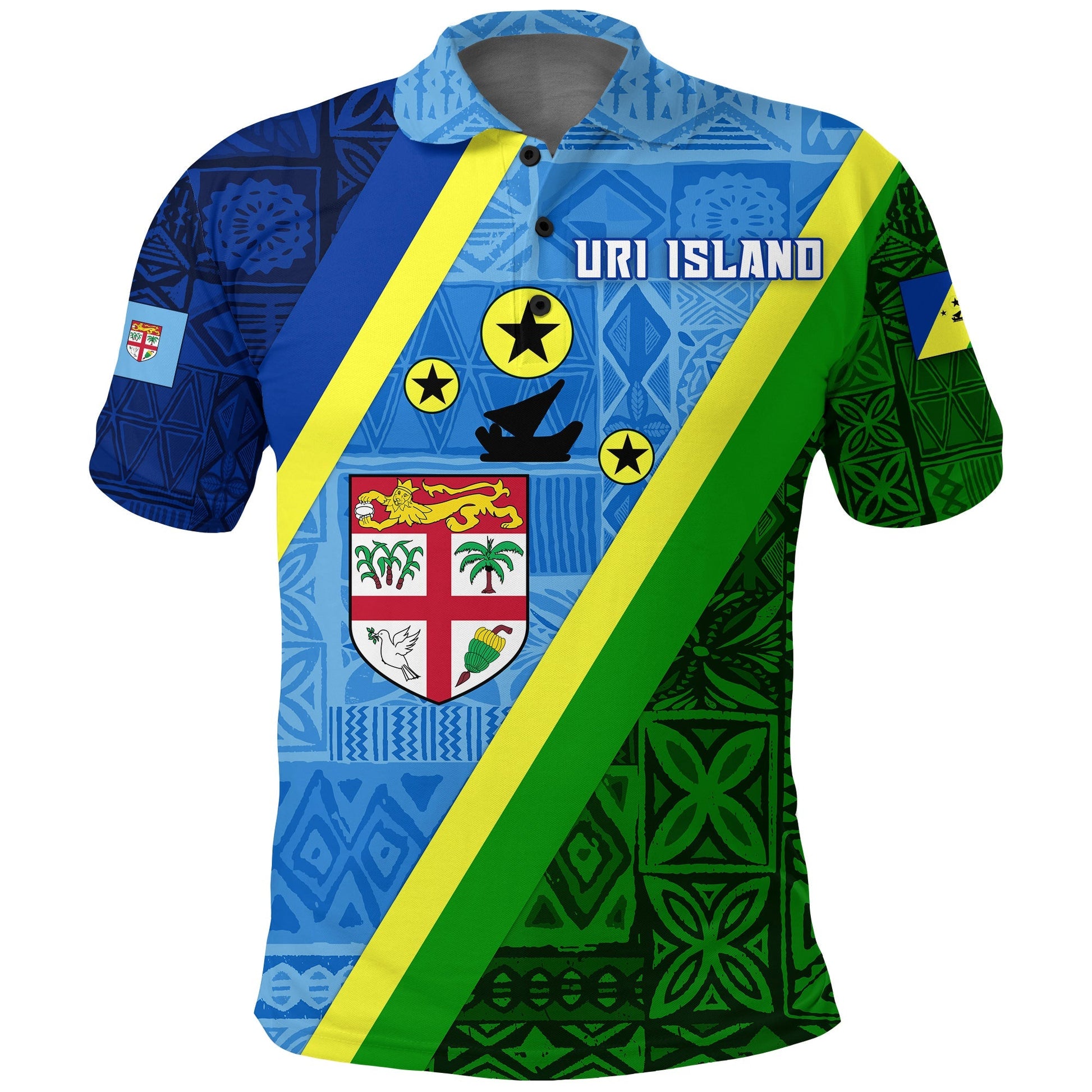Merry Christmas and Happy New Year 2023 Malampa Vanuatu Fiji Day Polo Shirt Combine Flag Design LT4